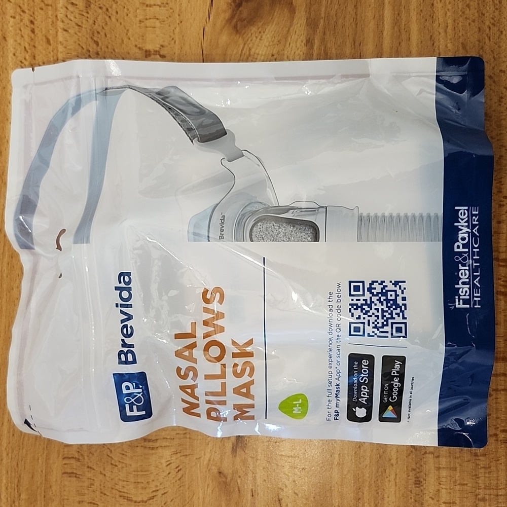 F&P Brevida Nasal Pillow Mask M-L Factory Sealed Brand New